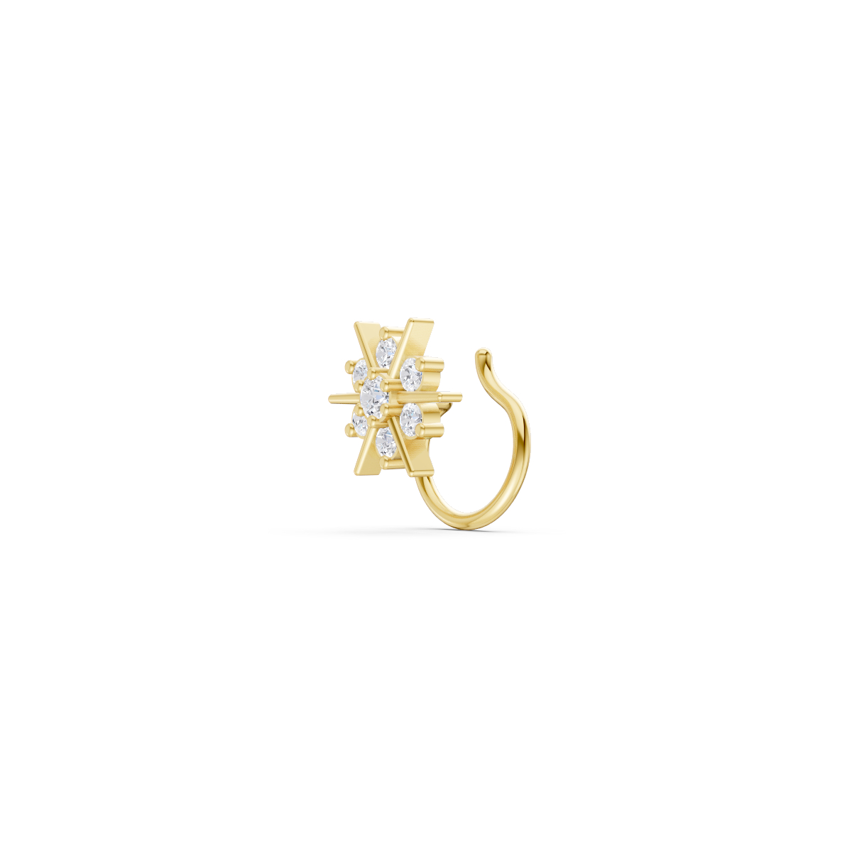 Radiant Starburst Nose Pin view 2